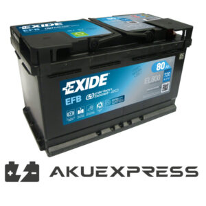 Akumulator samochodowy Exide EL800 80Ah EFB start-stop