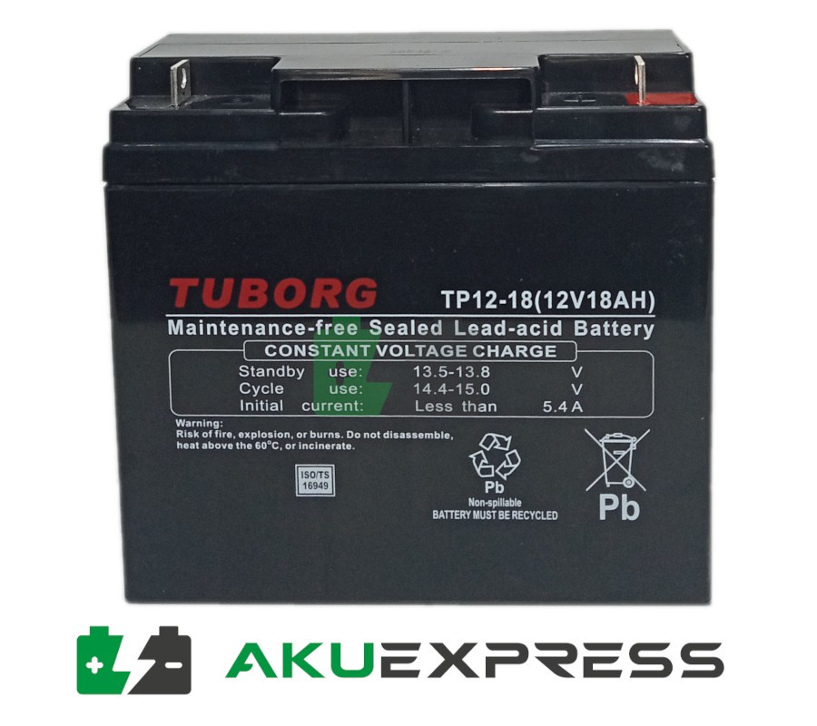Akumulator Tuborg TP12-18 alarm, UPS, offgrid